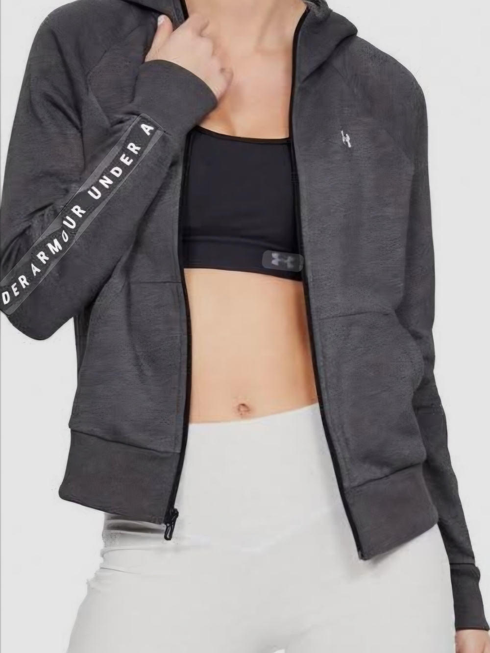 Under Armour Women's Charcoal Full-Zip Hoodie Jacket